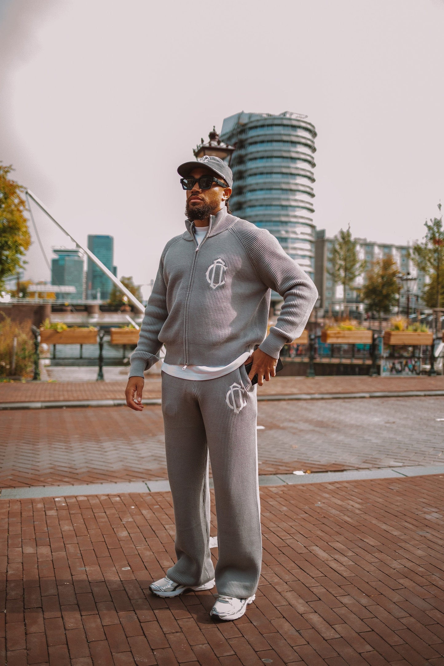 Cardair CD Emblem Knit Joggers - Grey - Kick Game