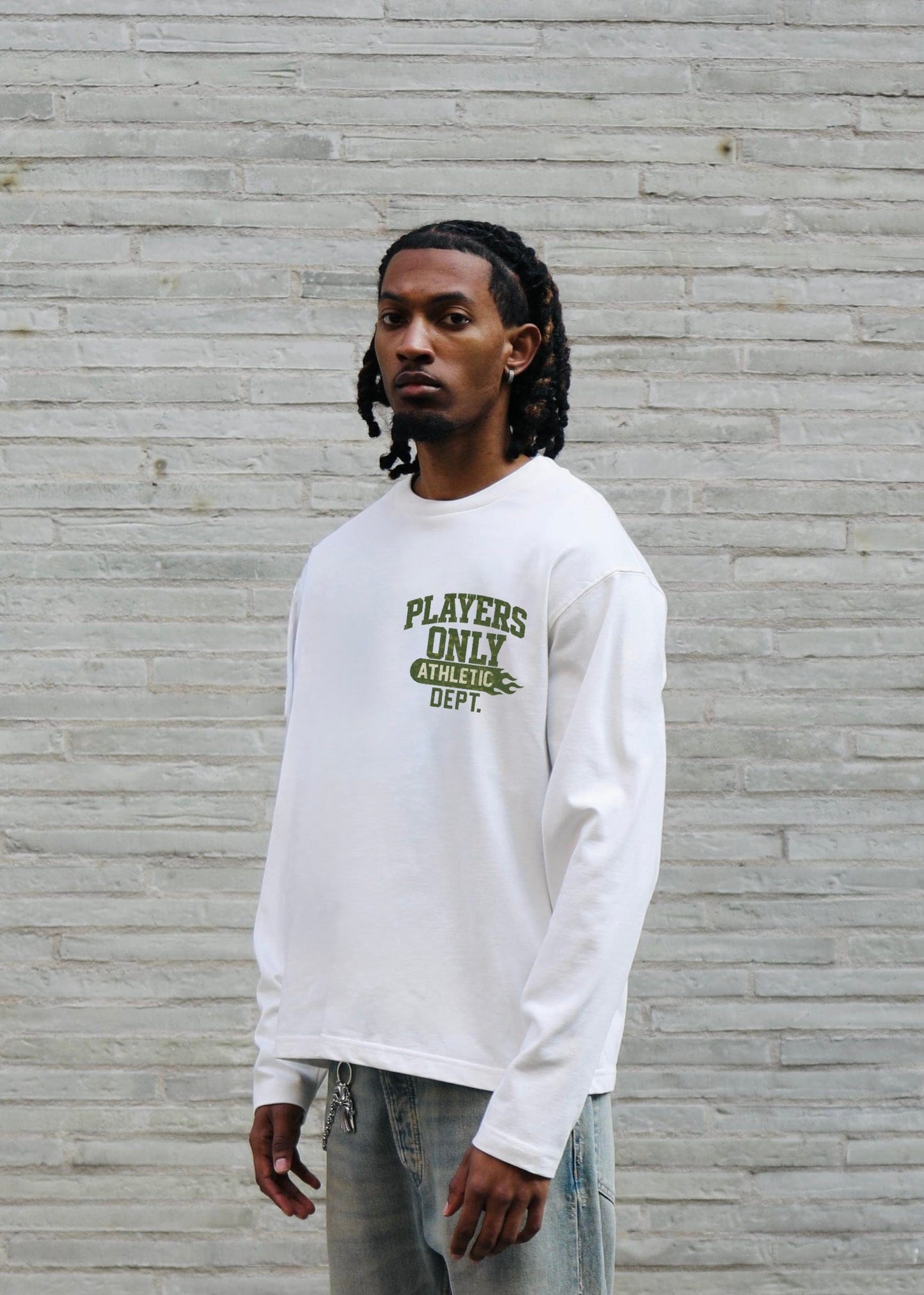 PLAYERS ONLY ECRU CAMO PRINT ATHLETIC DEPT LONG SLEEVE - Kick Game