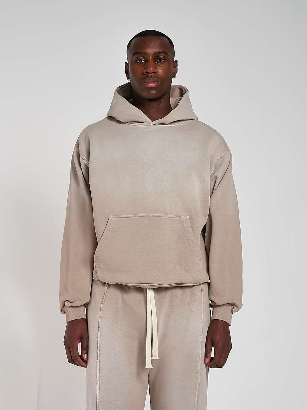 KAIZEN MARKET BLANK HEAVYWEIGHT FADE OUT HOODIE MOCHA - Kick Game