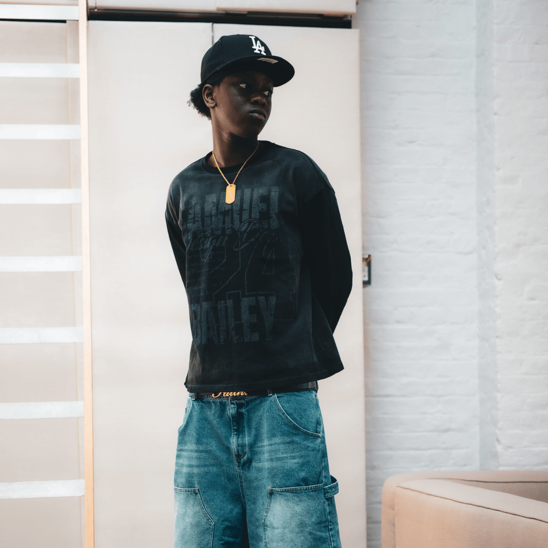 Signature Washed Long Sleeve Tee - Kick Game