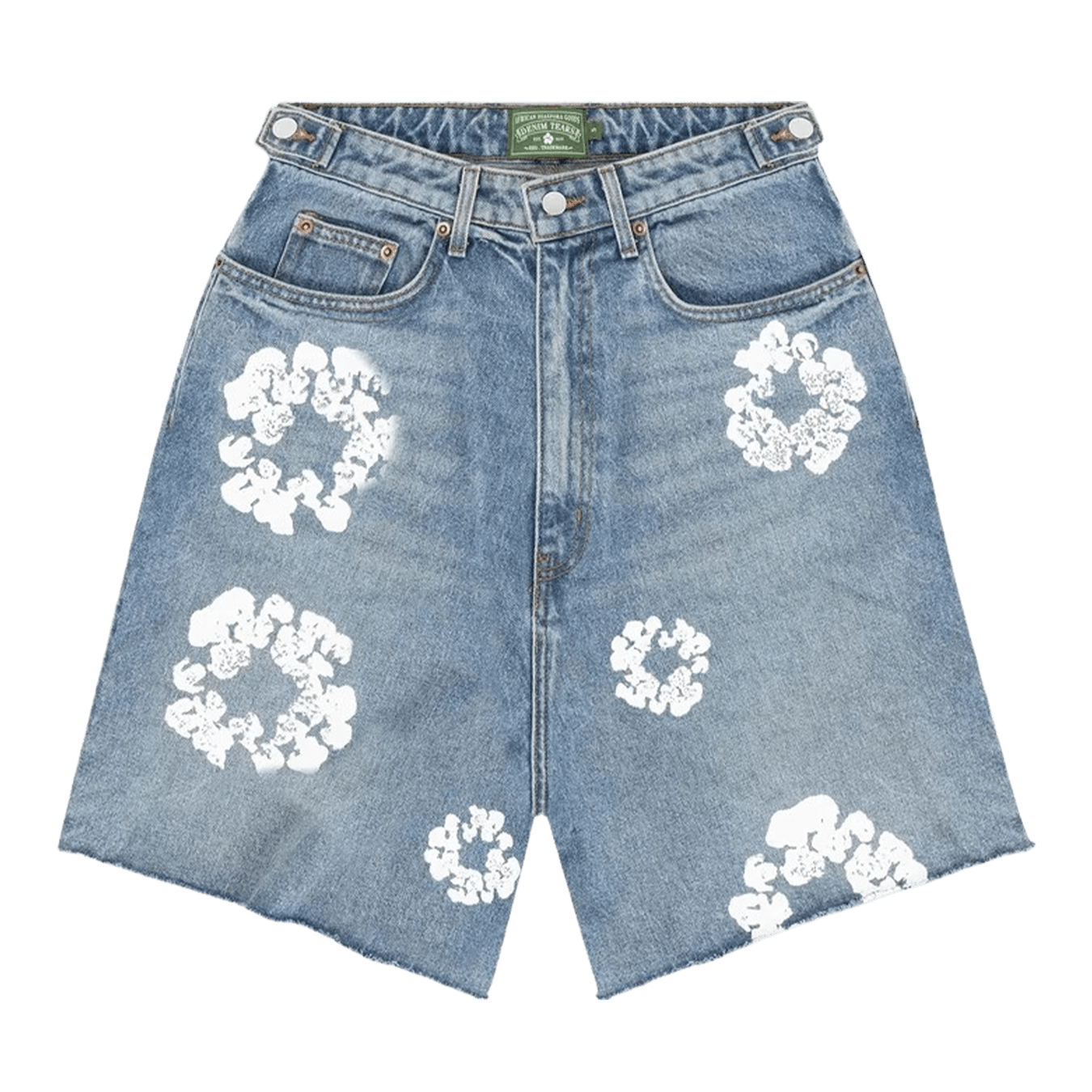Denim Tears X Levi's Cotton Wreath Jean Shorts 'Light Wash' - Kick Game