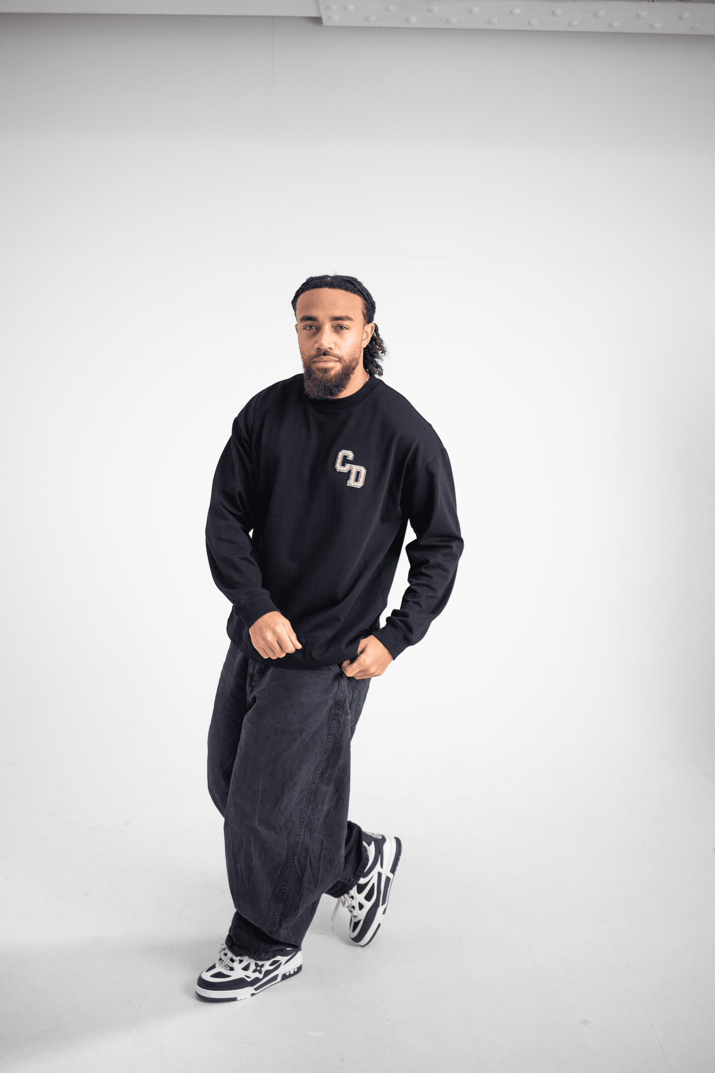 Cardair CD Logo Long Sleeve T shirt - Black - Kick Game