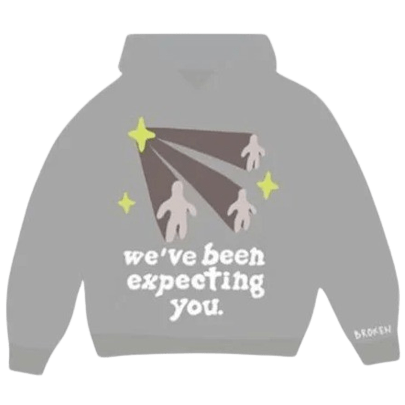 Broken Planet Market Hoodie 'We've Been Expecting You' - Grey - Kick Game