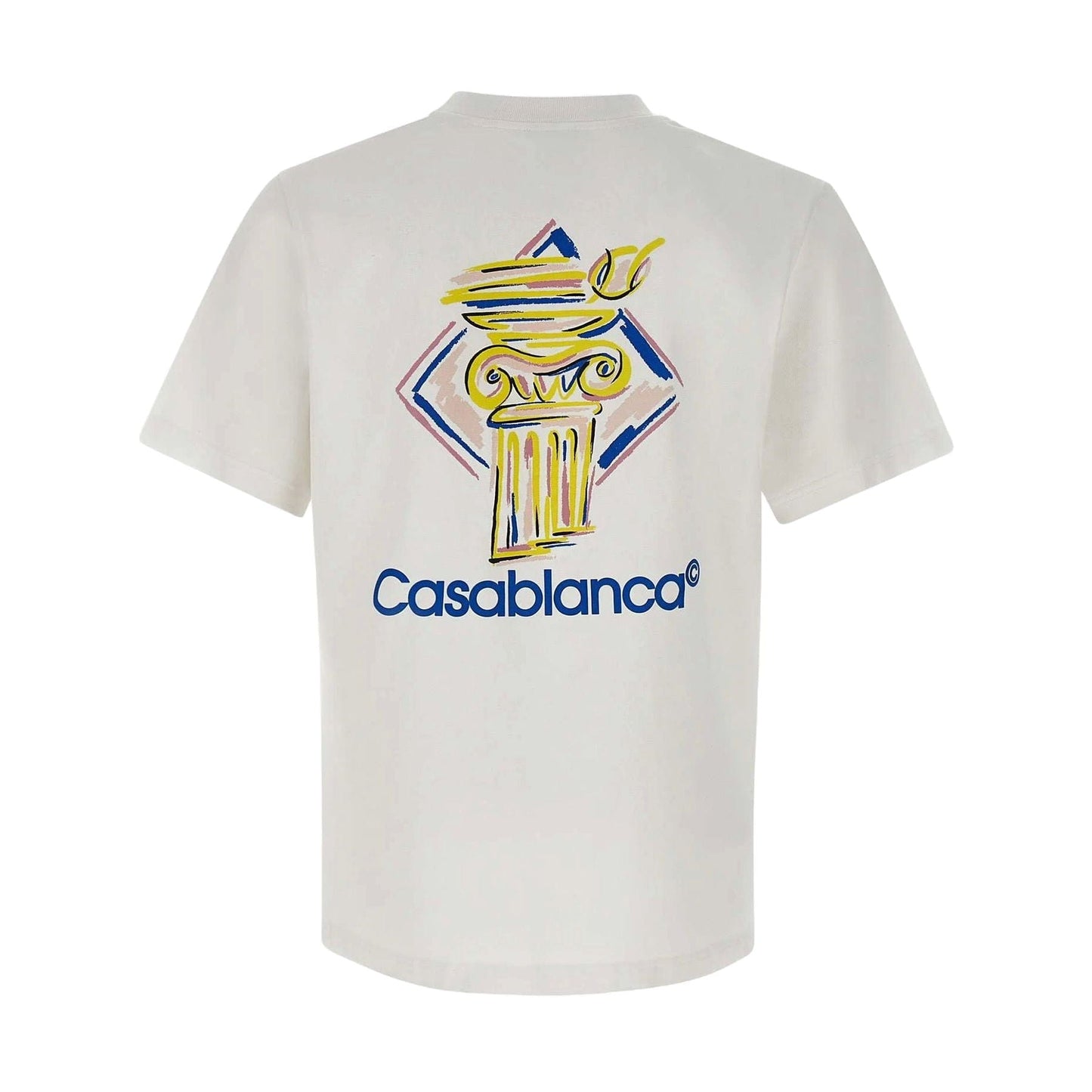 Casablanca Diamond Column T-Shirt 'White' - Kick Game