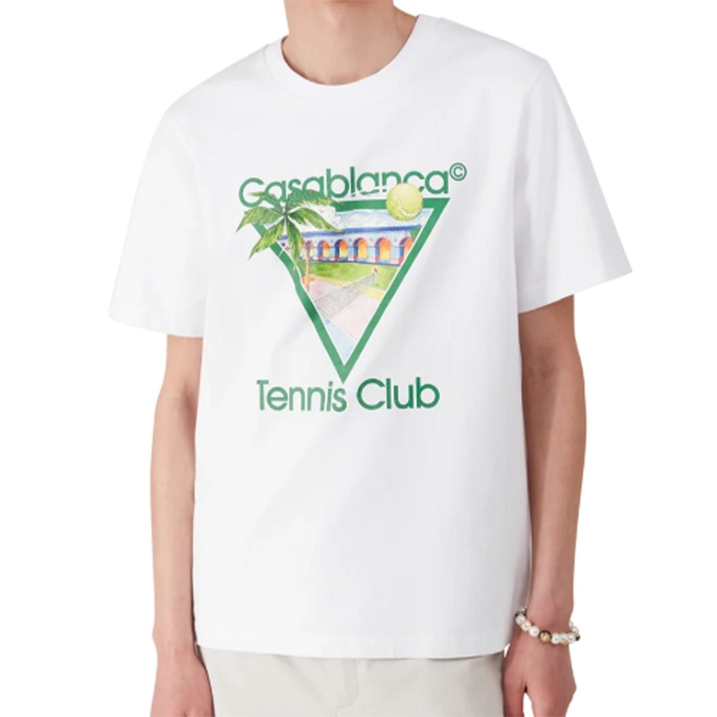 Casablanca Tennis Club Icon T-Shirt 'White' - Kick Game