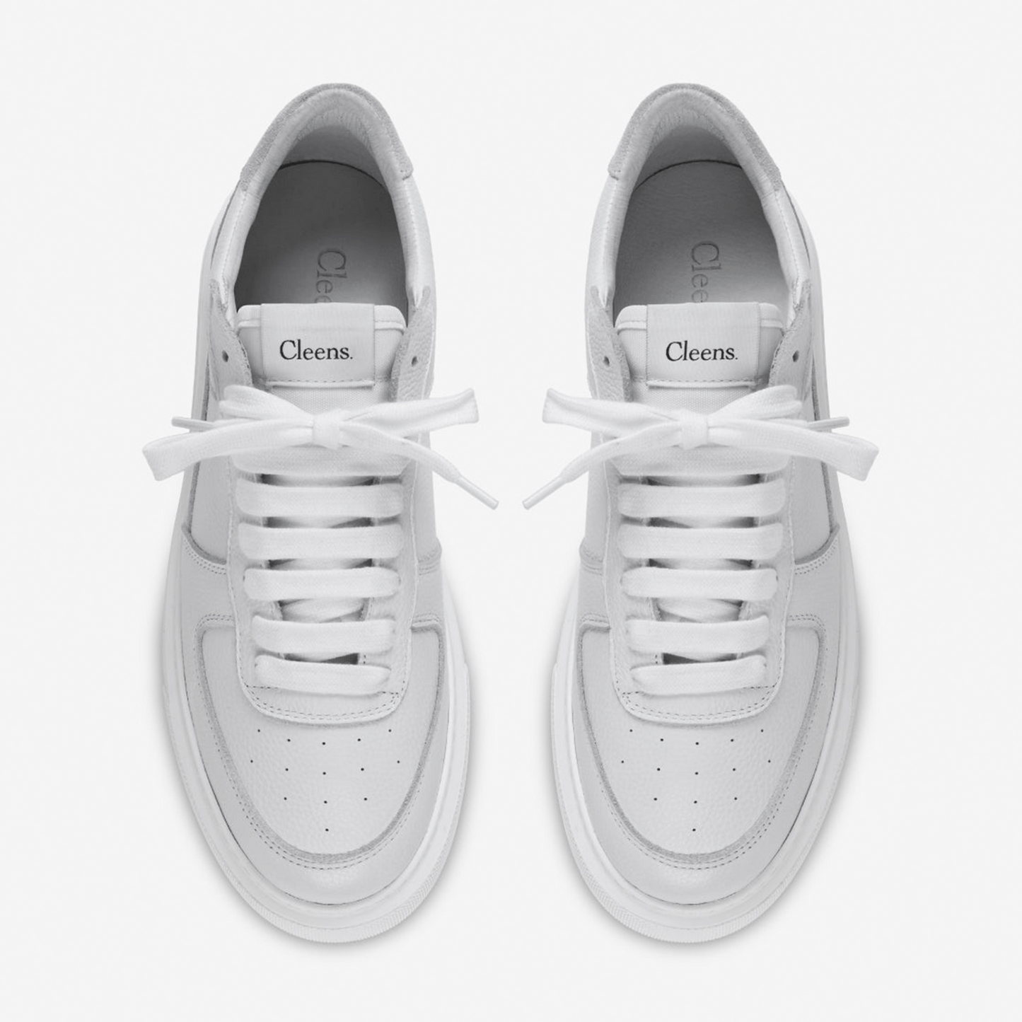 Cleens Court Trainer 'White Tumbled Leather' - Kick Game