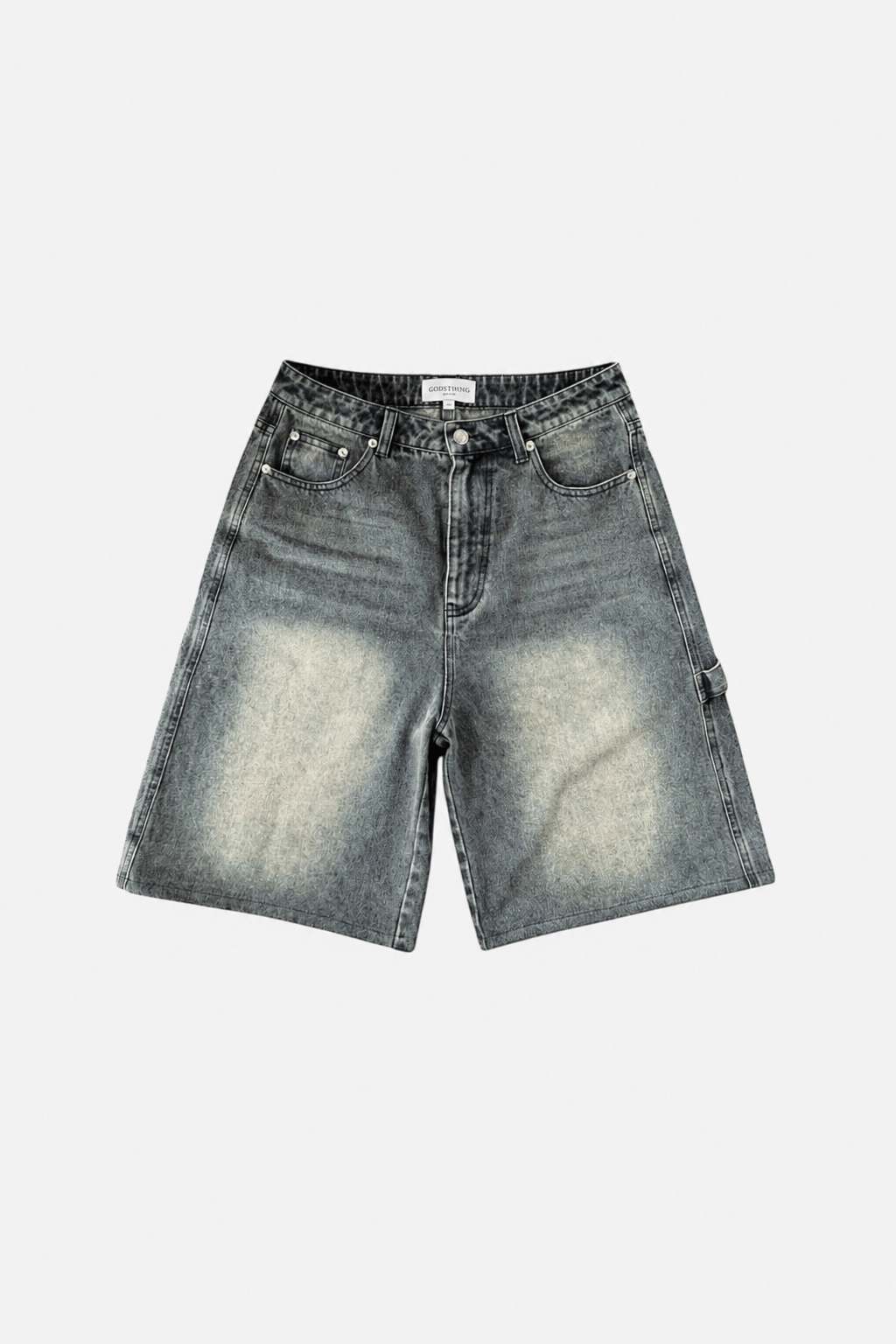 Oversized Denim Jorts - Rust Blue - Kick Game