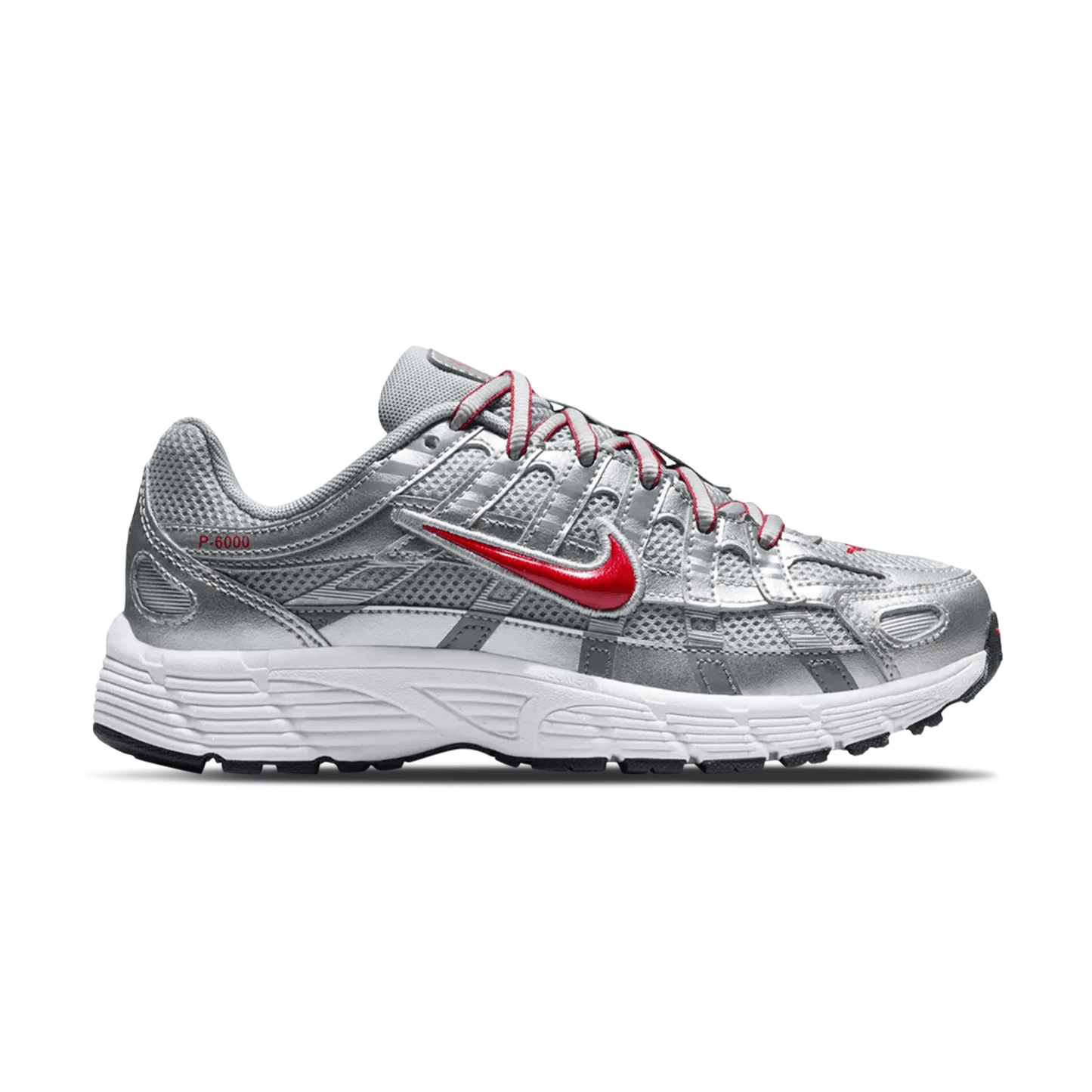 Nike P-6000 GS 'Metallic Silver Gym Red' - Kick Game