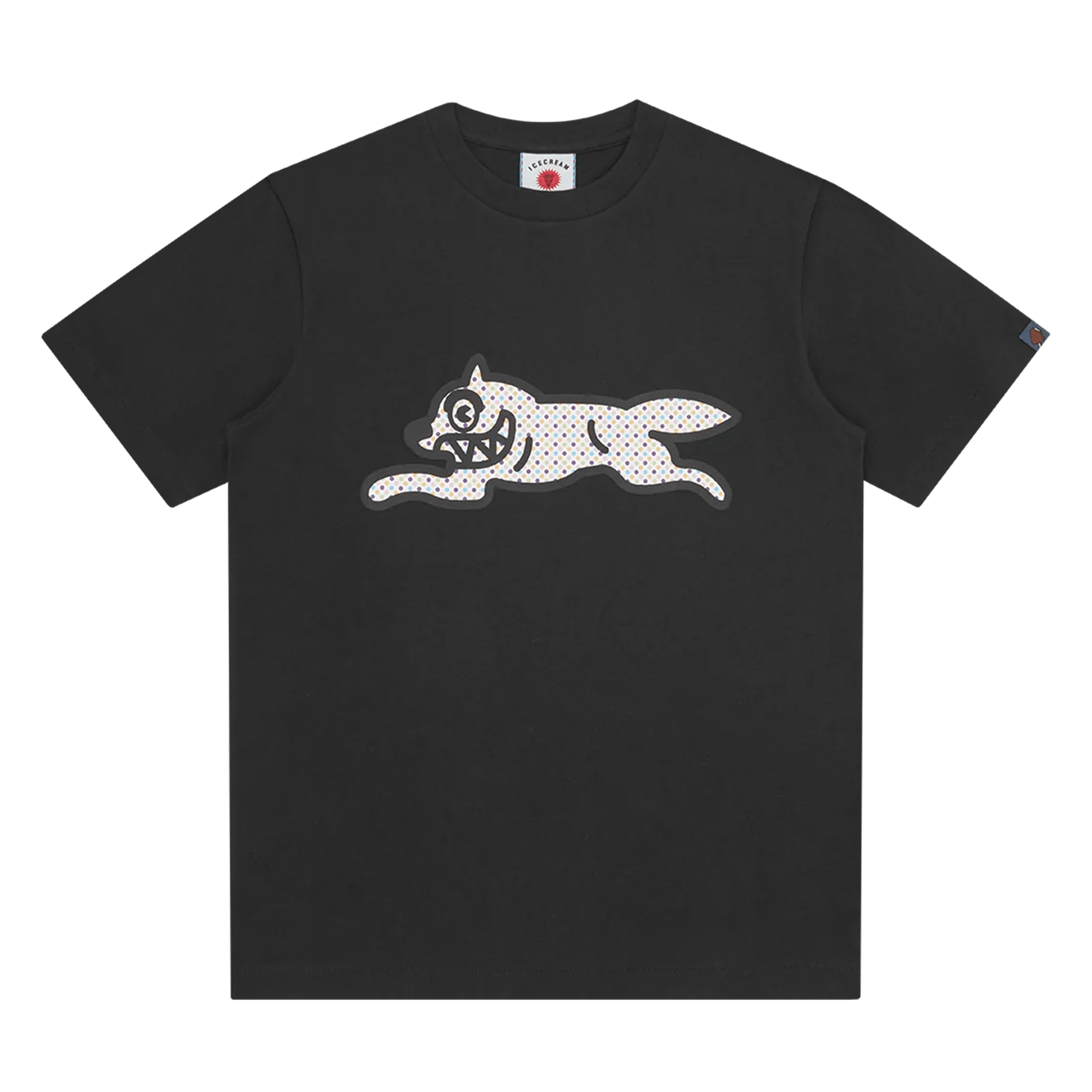 ICECREAM Polka Dot Running Dog T-Shirt 'Black' - Kick Game