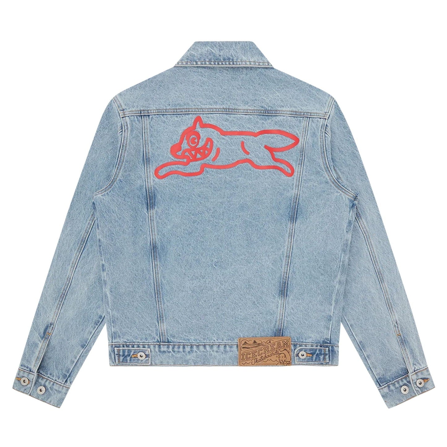 ICECREAM Running Dog Denim Trucker Jacket 'Light Wash Blue' - Kick Game
