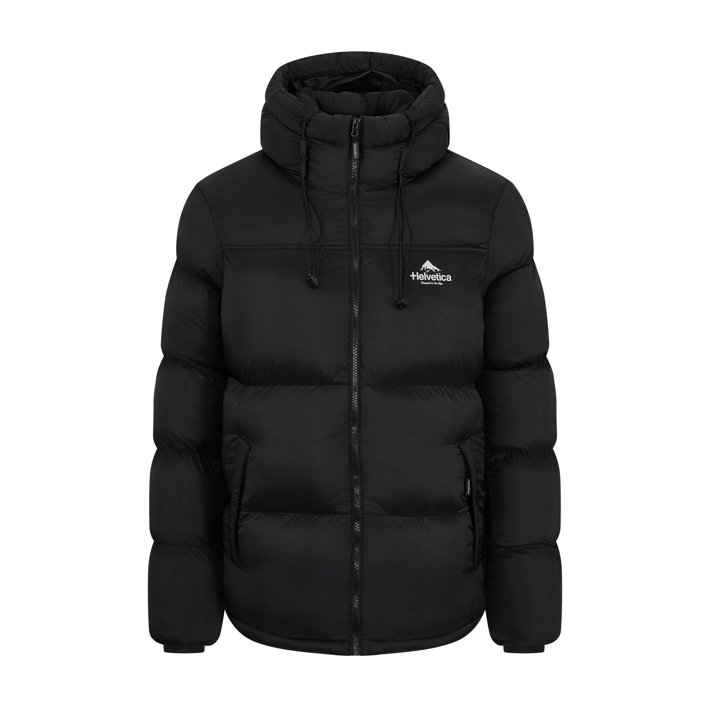 Helvetica Mountain Pioneers Middle Block Hooded Down Jacket - Kick Game