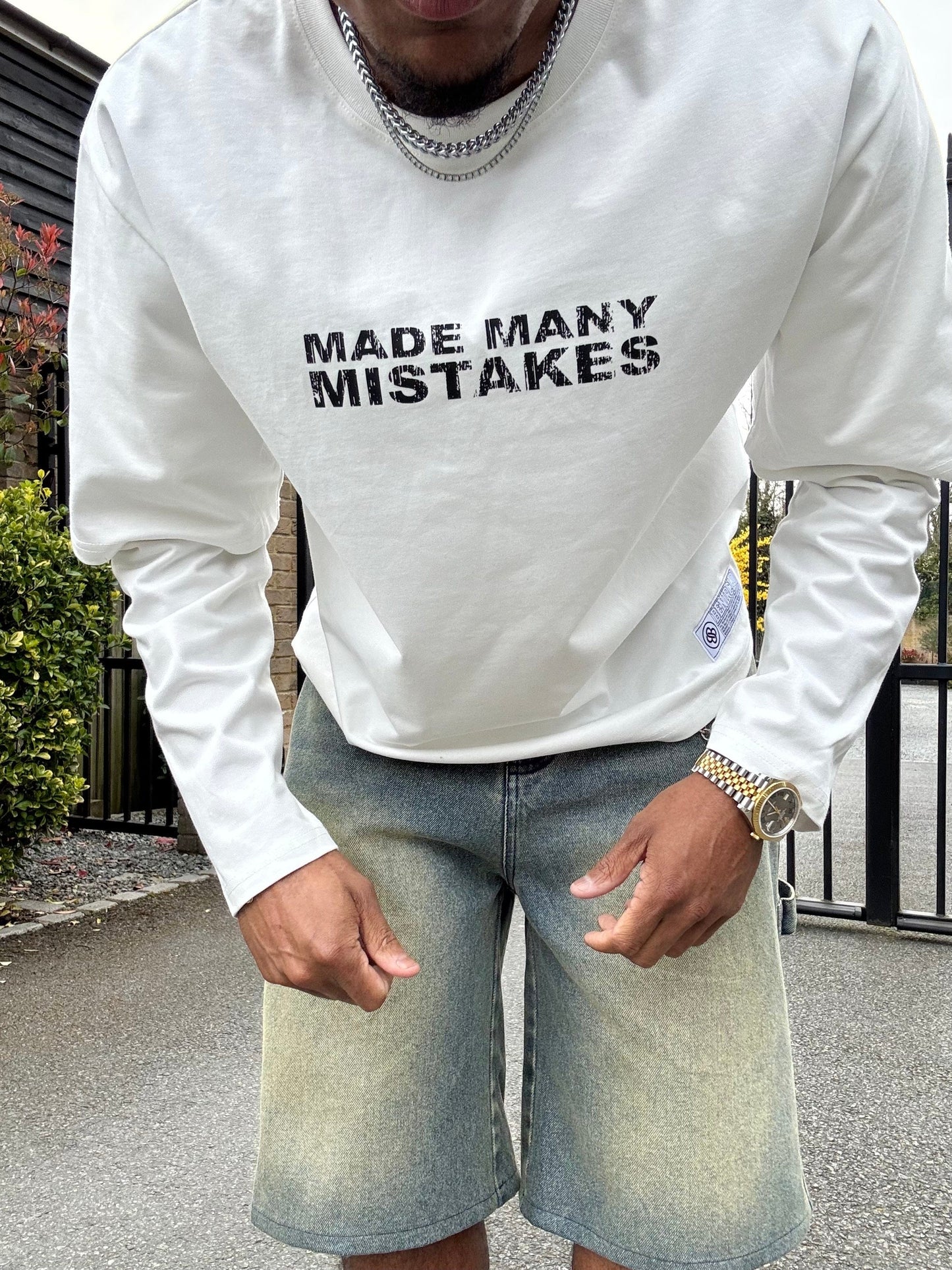 Made Many Mistakes T-Shirt - Off White - Kick Game