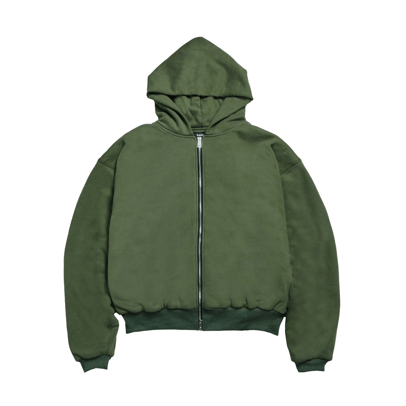 KAIZEN MARKET DOUBLE LAYERED ZIP HOODIE MILITARY - Kick Game