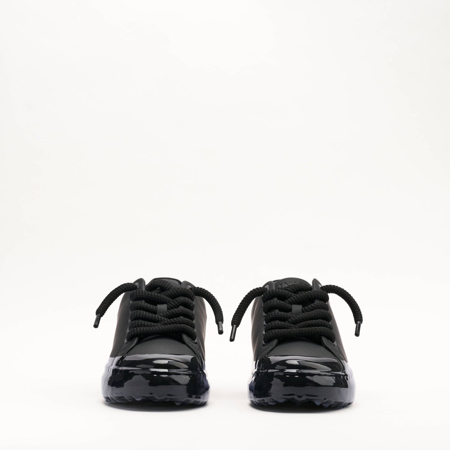 MALLET GRFTR Lite Men's Black Blue Ombre Dip Leather Trainers - Kick Game