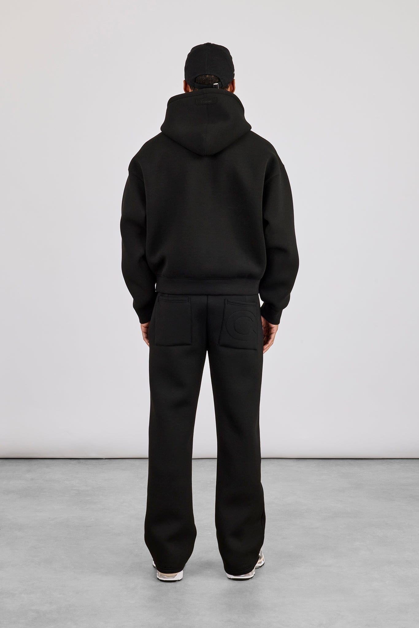 Scuba Boxy Hoodie & Relaxed Trouser - Black - Kick Game