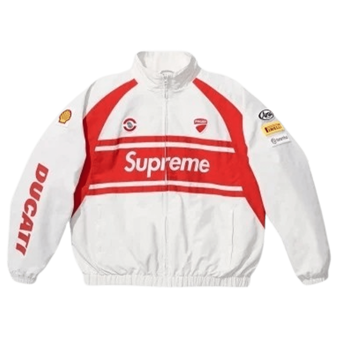 Supreme x Ducati Track Jacket 'White Red' — Kick Game Supreme x Ducati Track Jacket 'White Red' — Kick Game