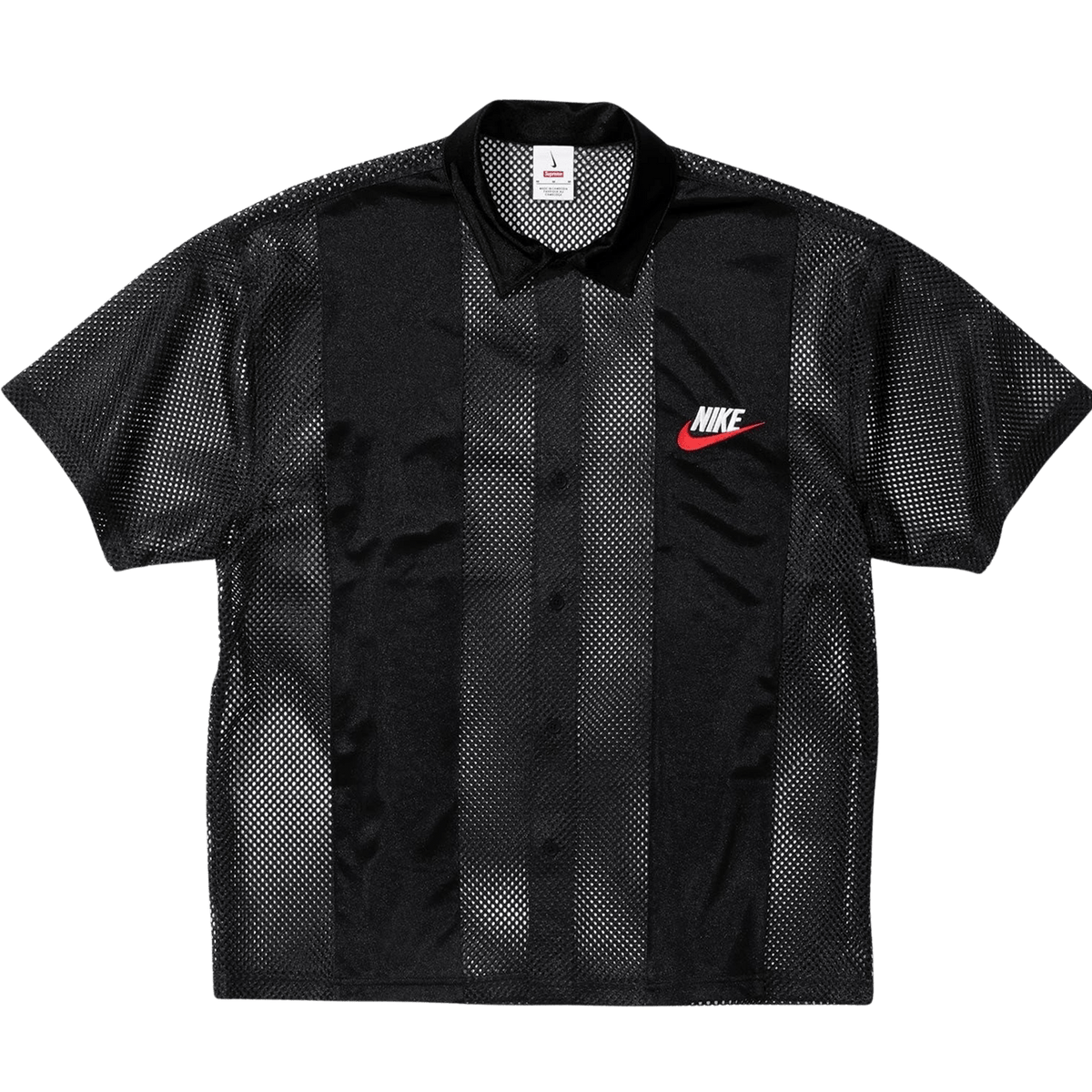Supreme x Nike Mesh S/S Shirt 'Black' - UrlfreezeShops
