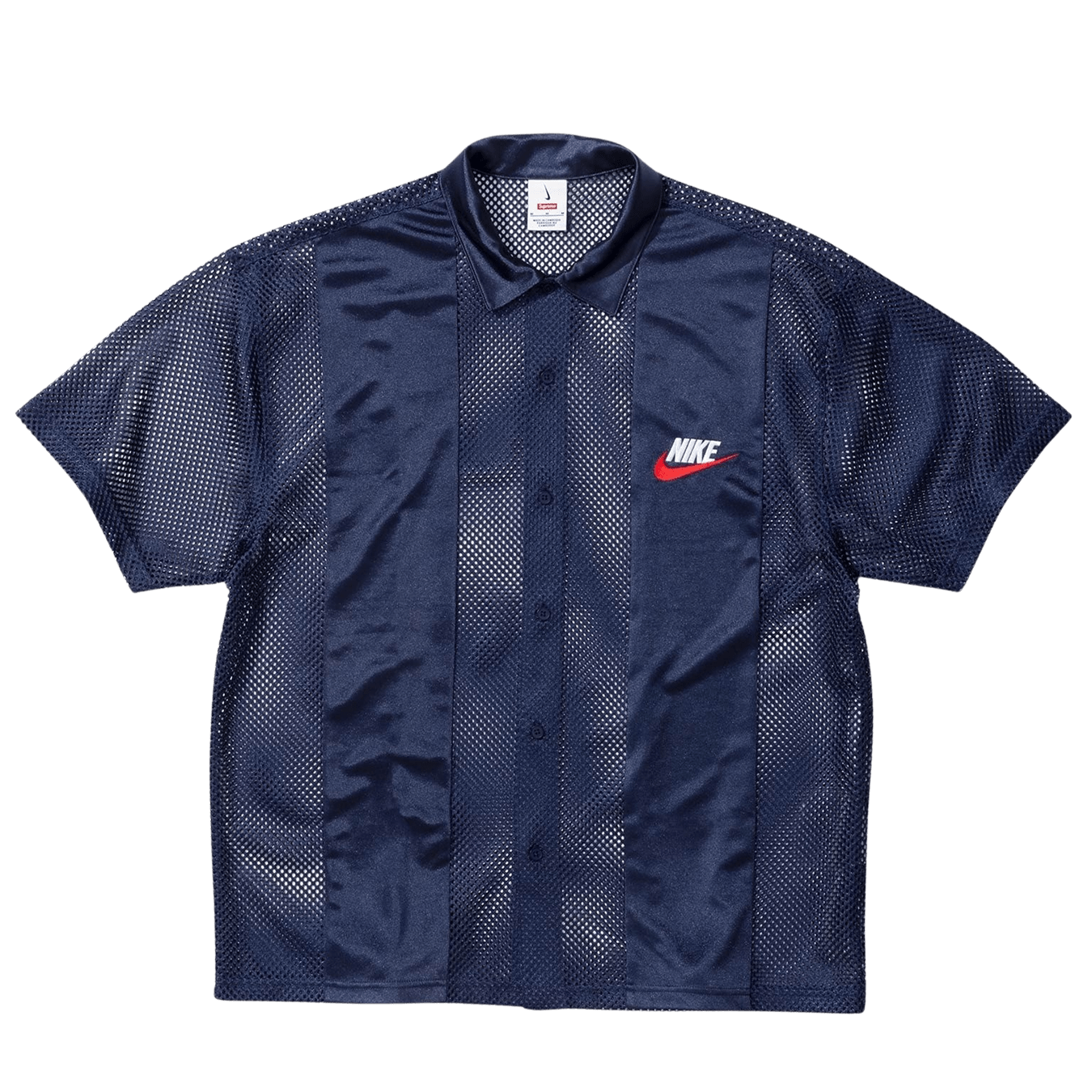 Supreme x Nike Mesh S/S Shirt 'Navy' - Kick Game
