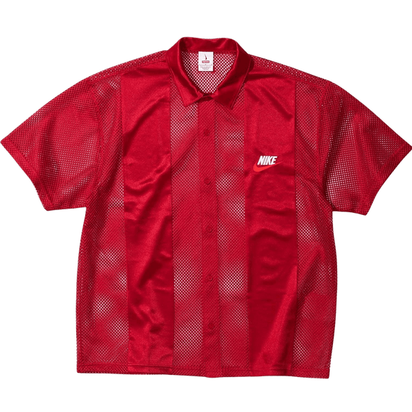 Supreme x Nike Mesh S/S Shirt 'Red' - Kick Basketball