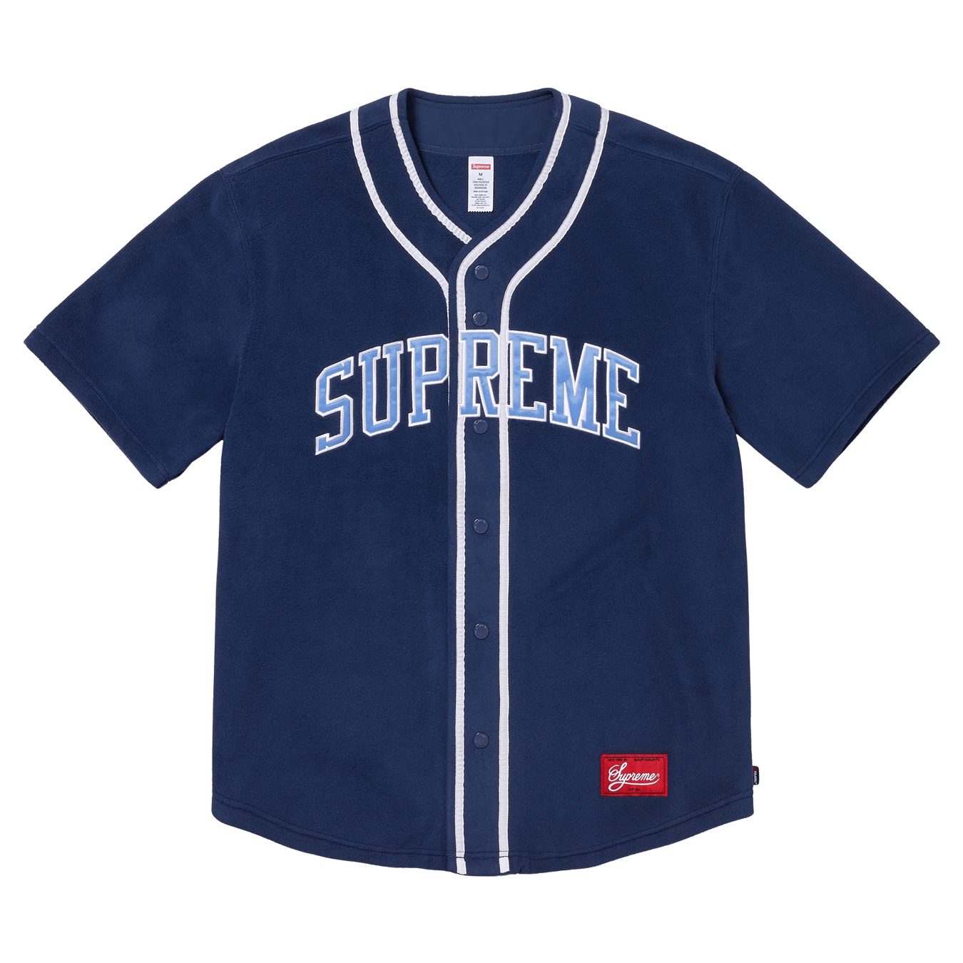 Supreme Polartec Baseball Jersey 'Navy' - Kick Game