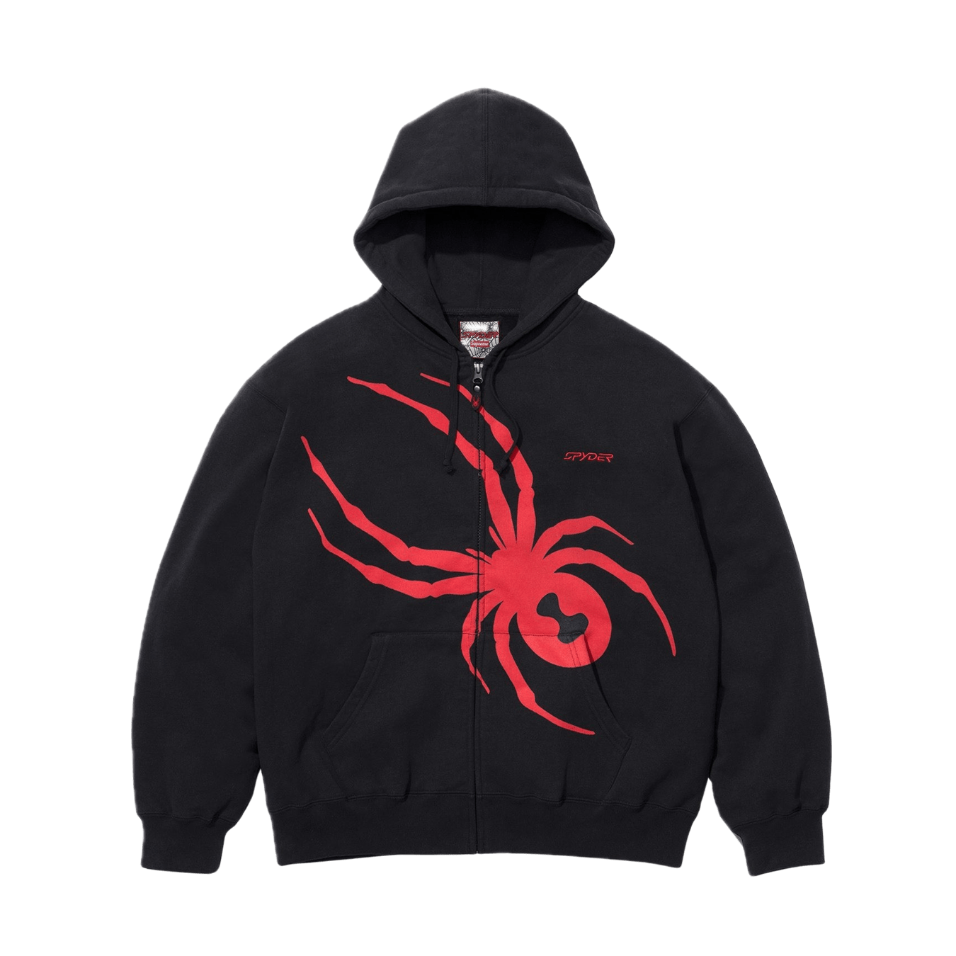 Supreme x Spyder Zip Up Hooded Sweatshirt 'Black' - Kick Game