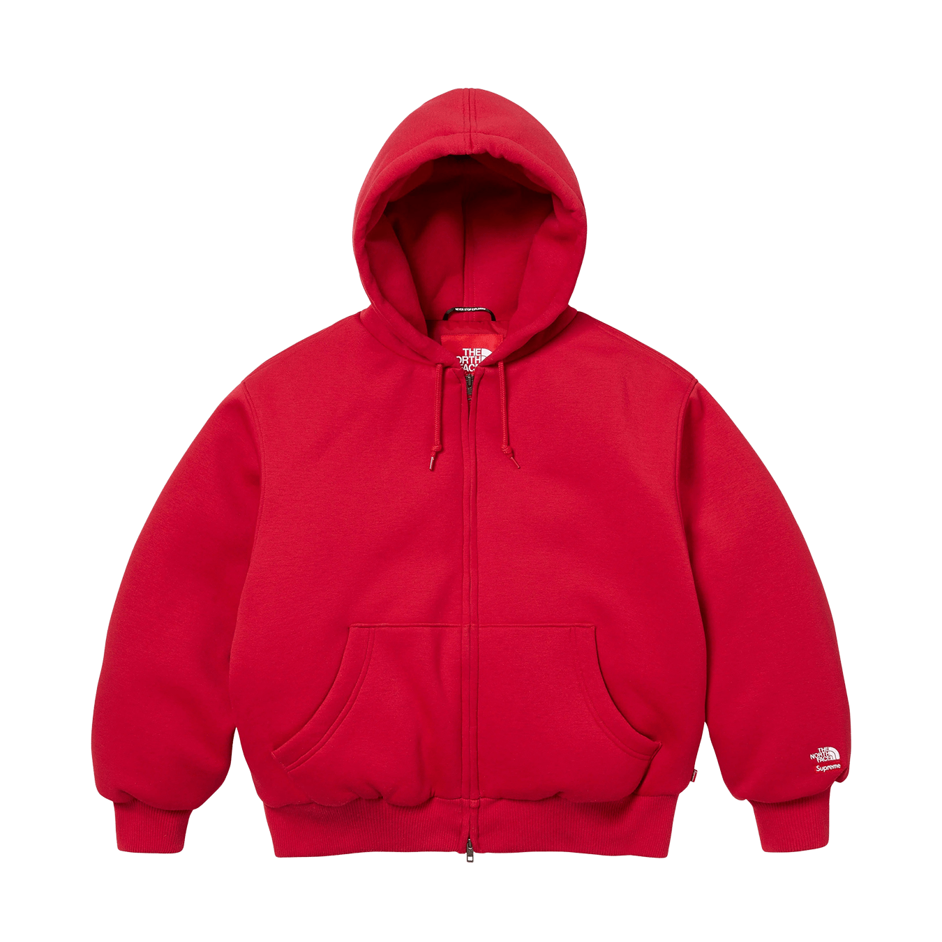 Supreme x The North Face Zip Up Hooded Sweatshirt 'Red' - Kick Game