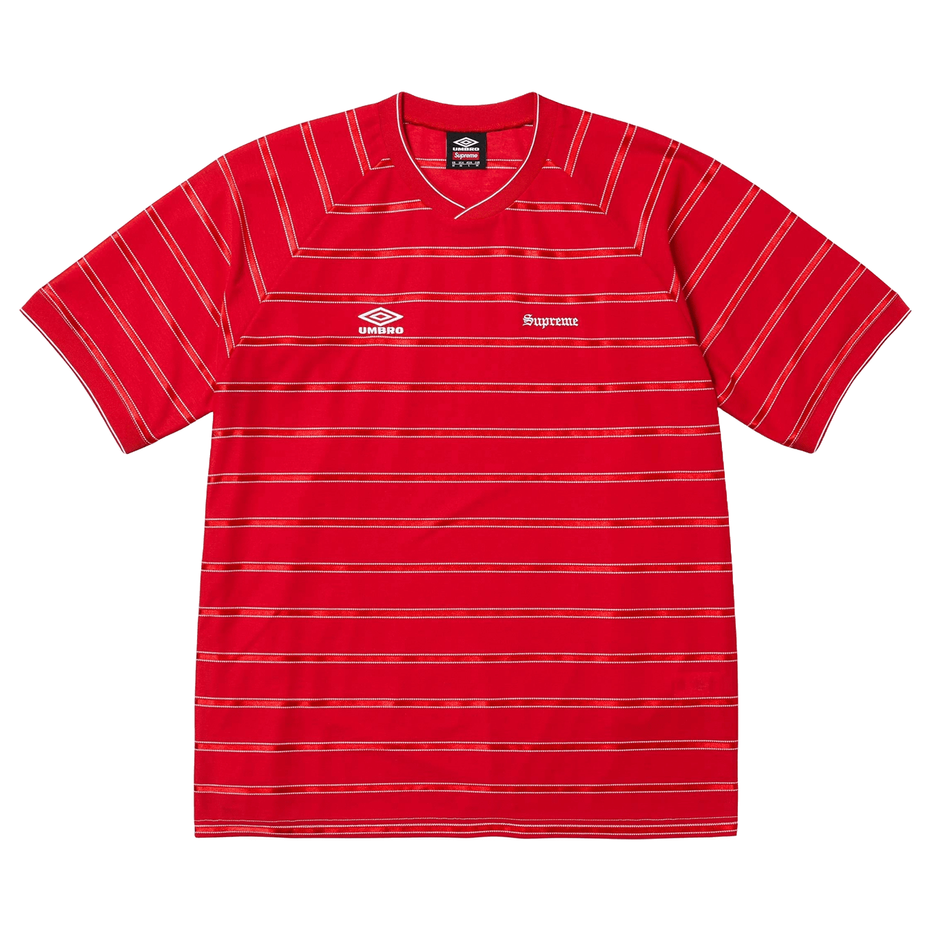 Supreme x Umbro Stripe Soccer Jersey 'Red' - Kick Game