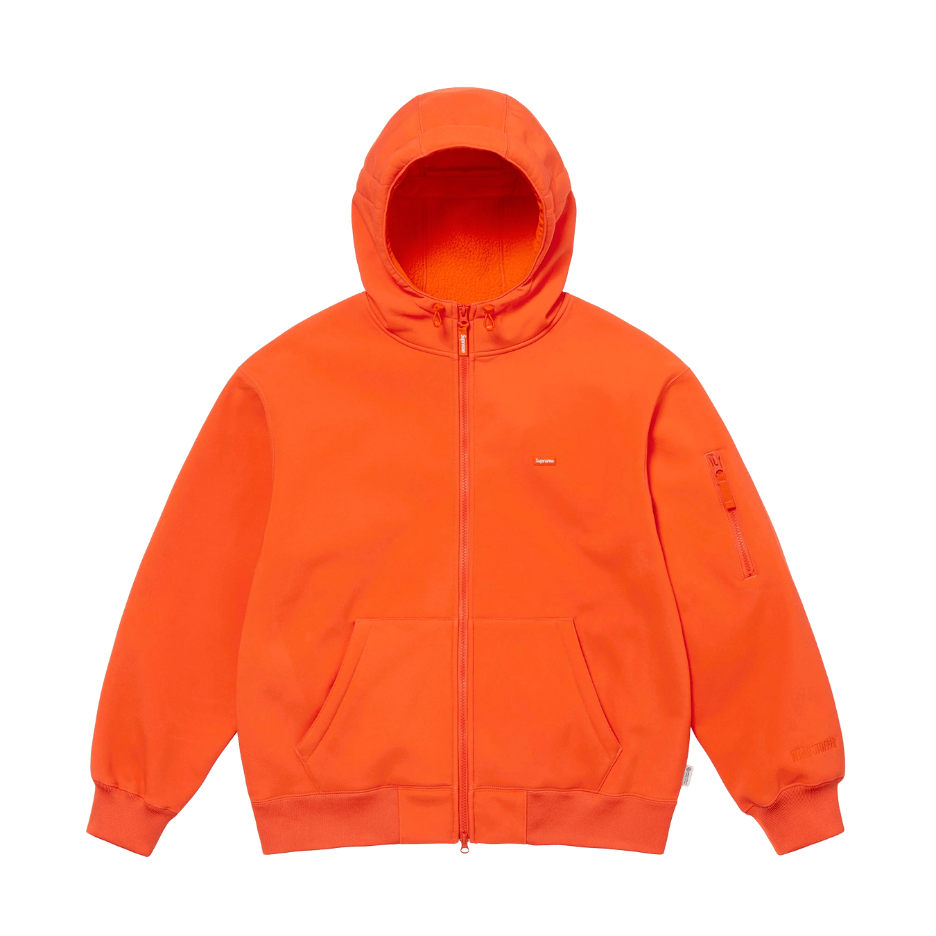 Supreme Windstopper Zip Up Hooded Sweatshirt 'Orange' - Kick Game