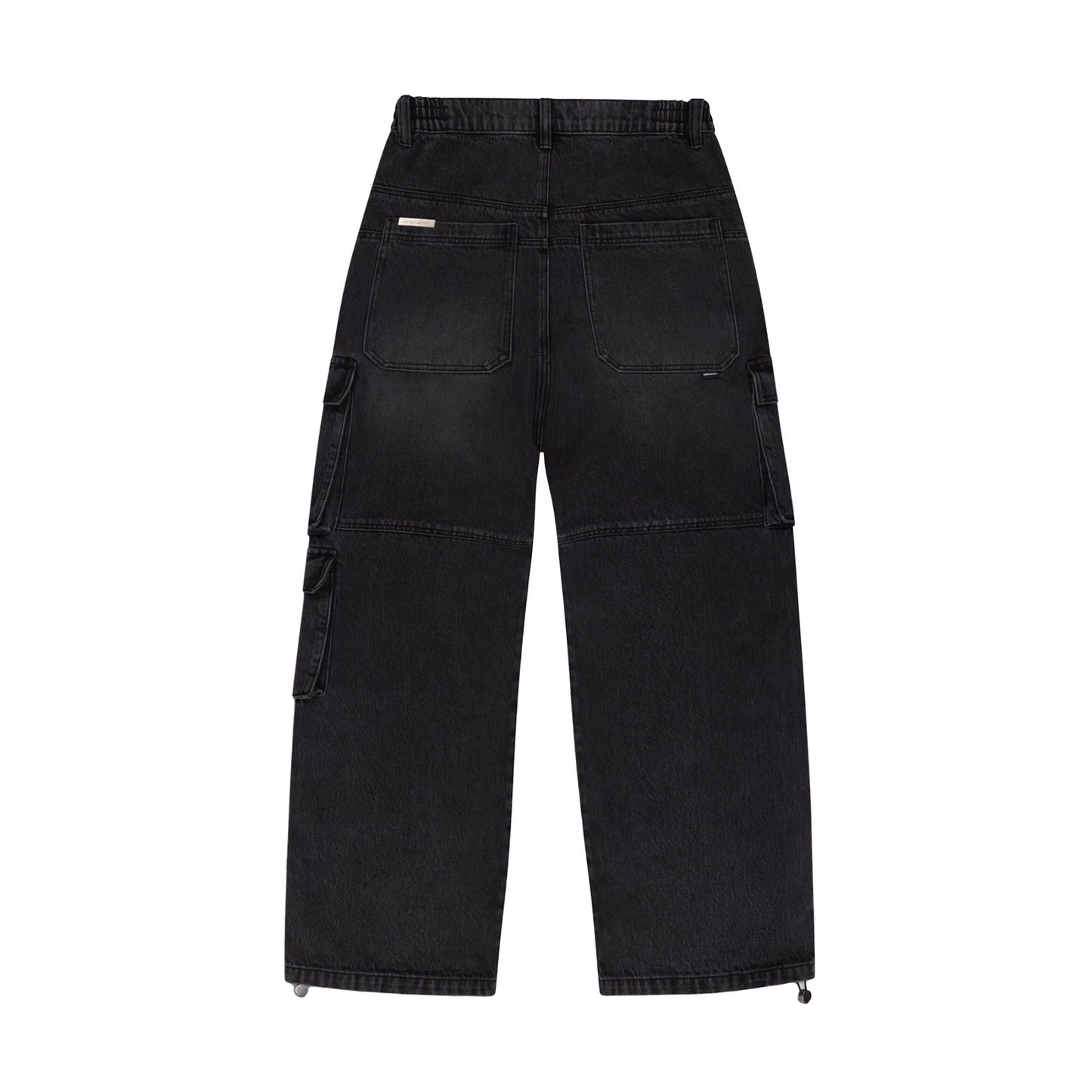 Unknown Black Striped Denim Cargos - Kick Game