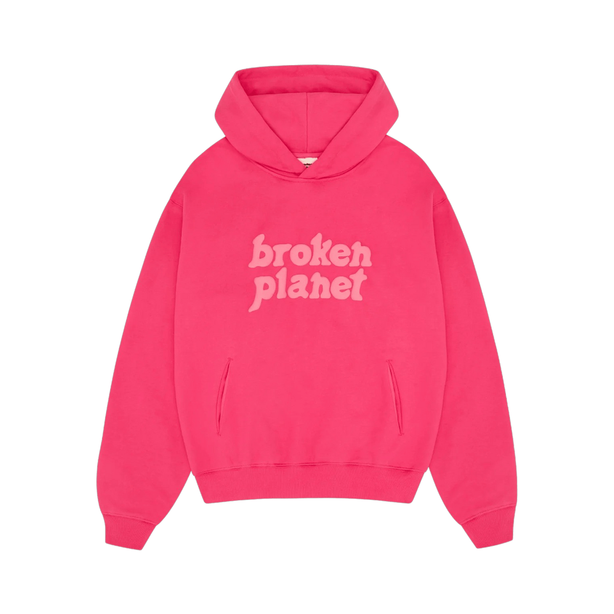 Broken Planet Monochrome Hoodie 'Fuchsia Pink' - UrlfreezeShops