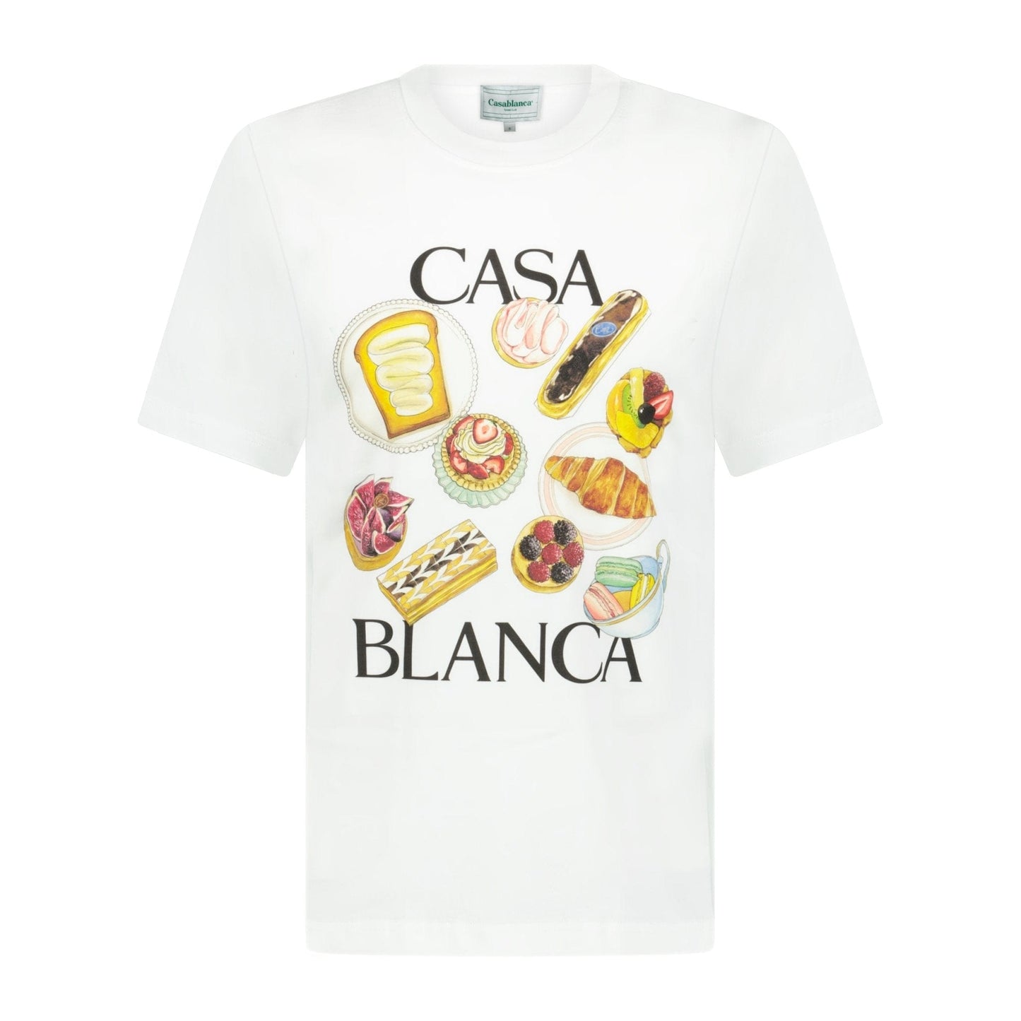 Casablanca In Flight Pastries Printed T-Shirt White - Kick Game