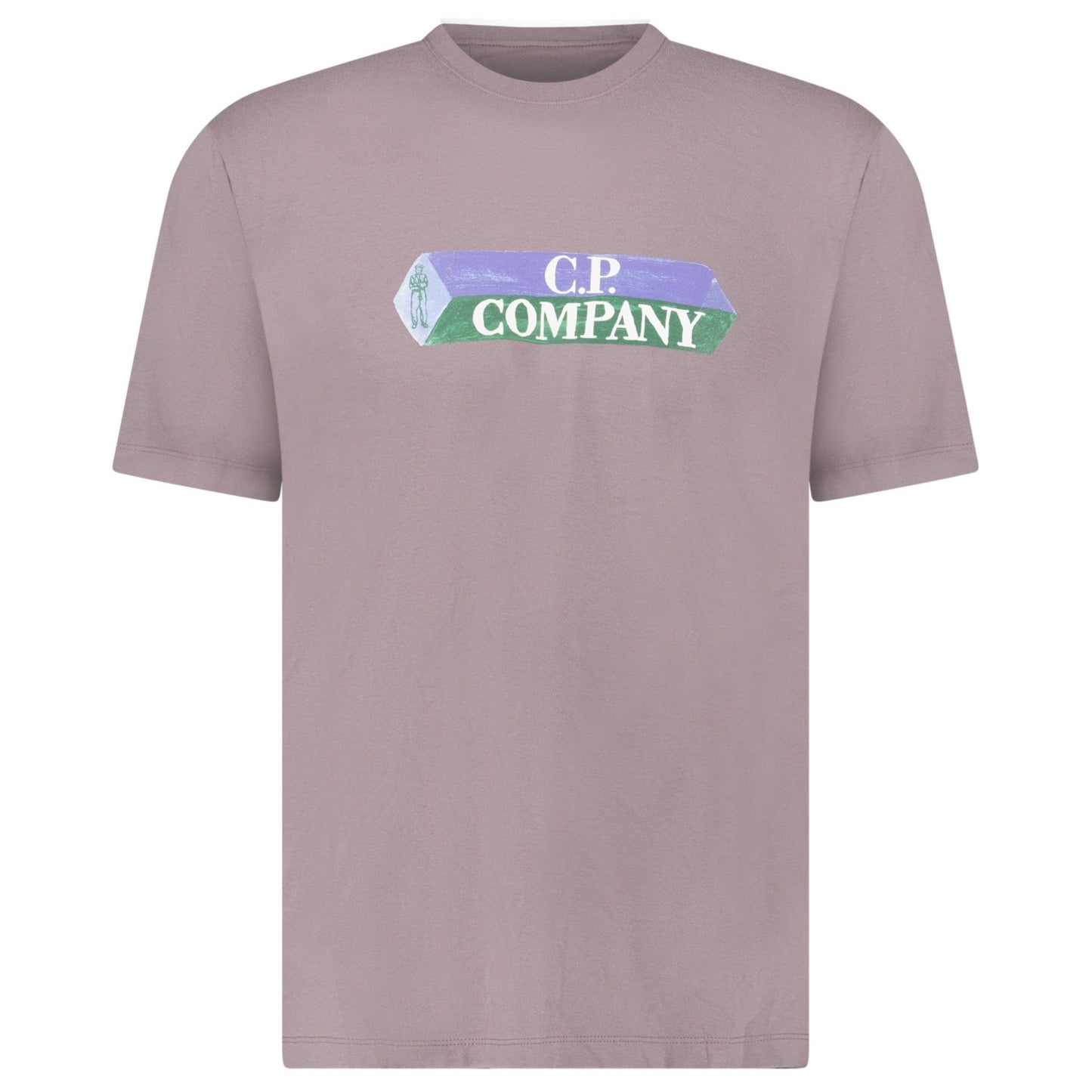CP Company Cotton-Jersey T-Shirt in Purple Dove - Kick Game