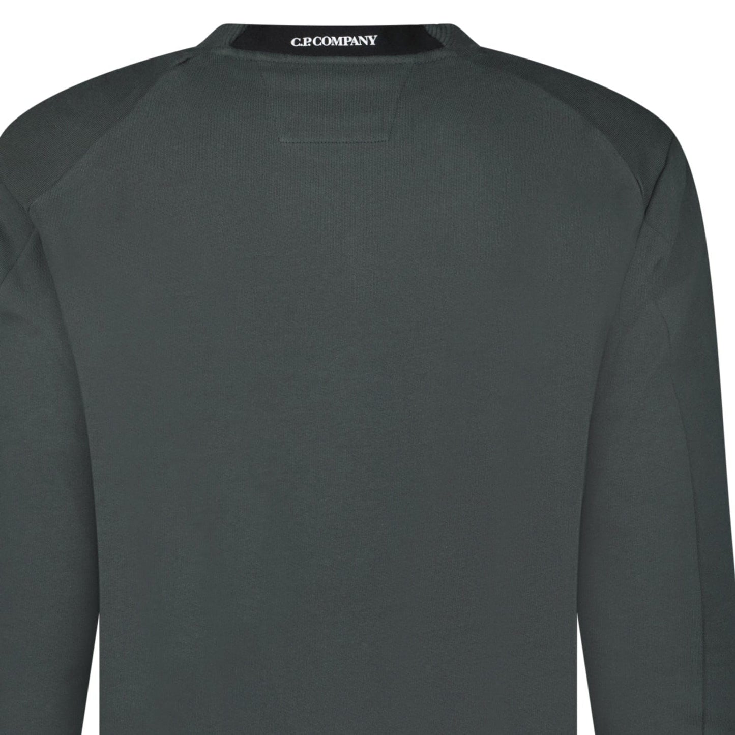 CP Company Diagonal Raised Fleece Crewneck Lens Sweatshirt Dark Shadow Grey - Kick Game