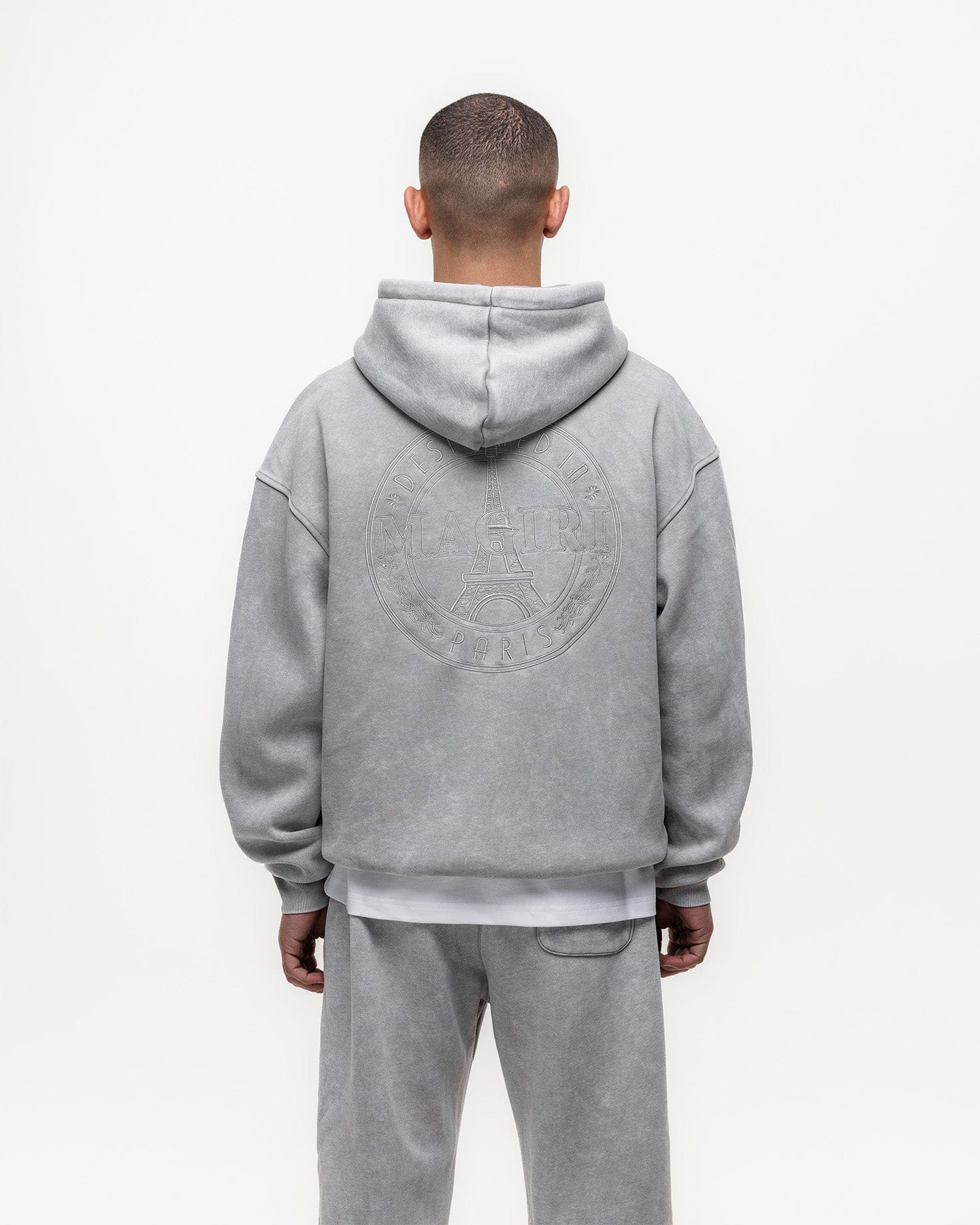 Magiri Embroidered Acid Wash Hoodie 'Washed Oatmeal' - Kick Game