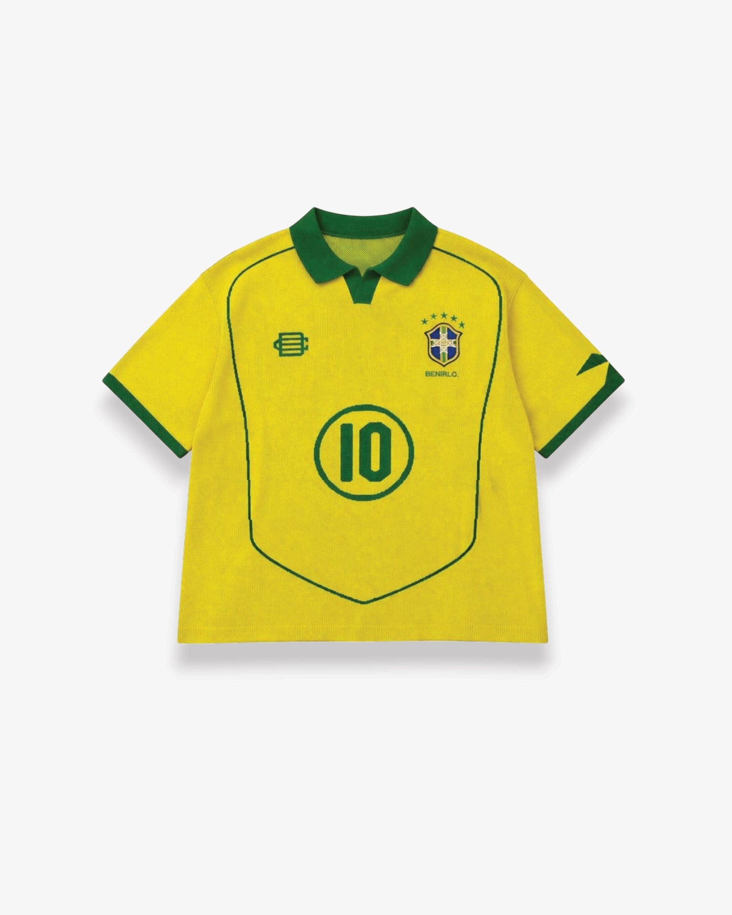 04 dinho inspired knit Jersey - Yellow - Kick Game