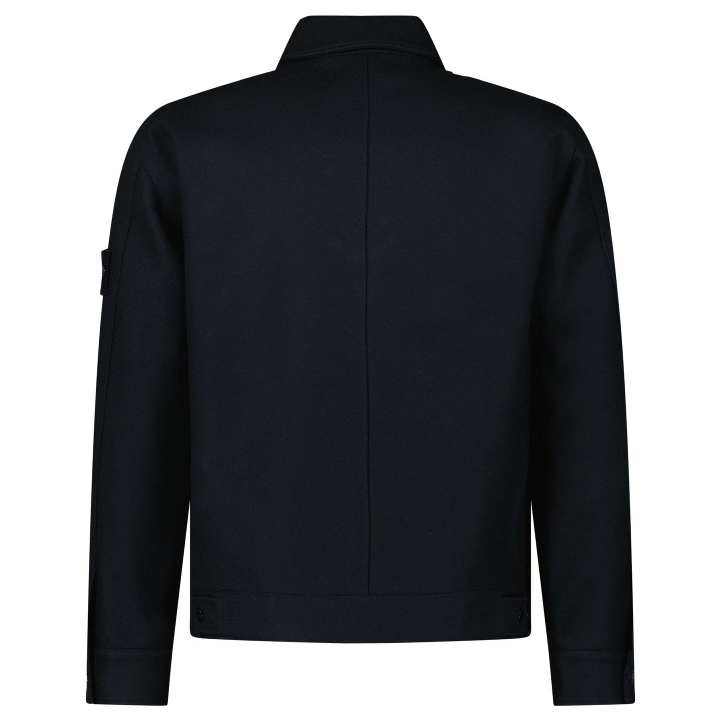 Stone Island Ghost Zip-Up Overshirt in Navy - Kick Game