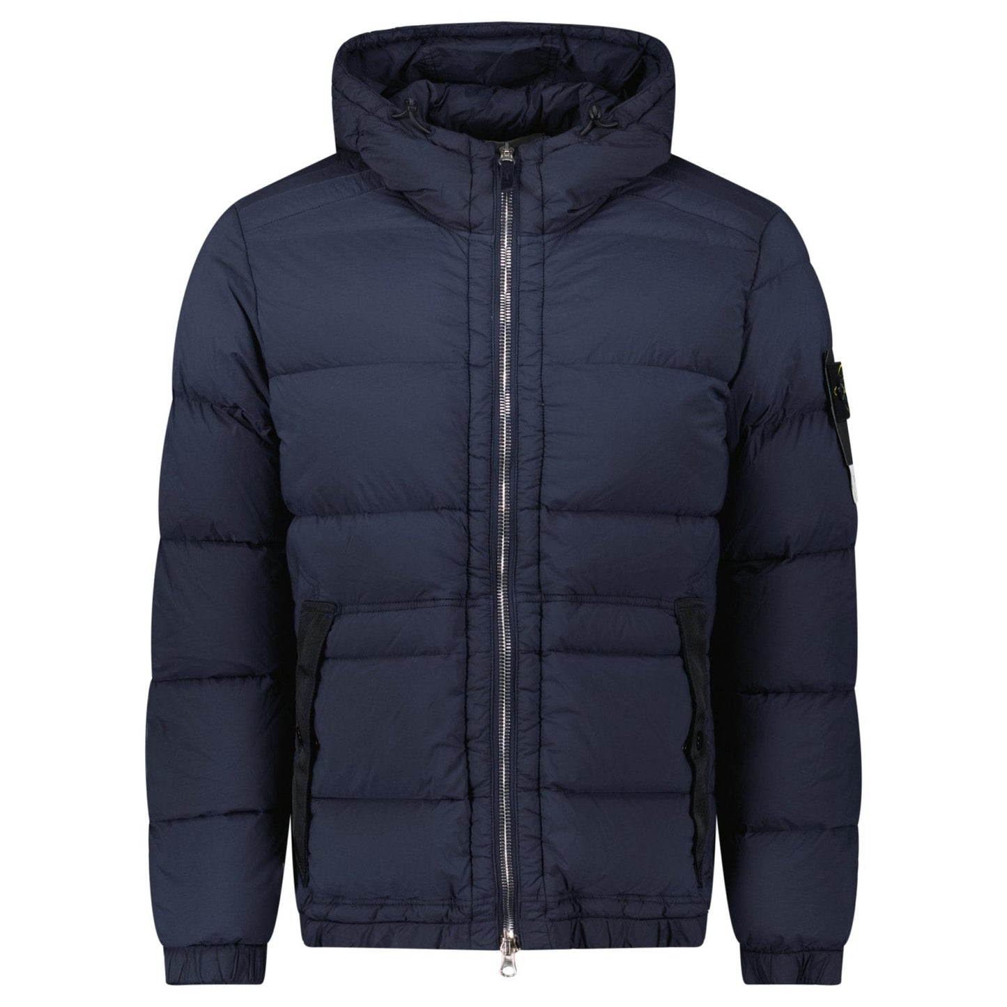 Stone Island Hooded Puffer Jacket In Seamless Tunnel Nylon Navy - Kick Game