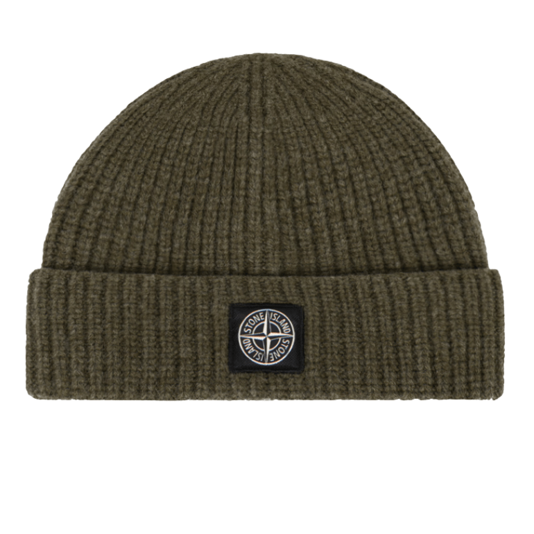 Stone Island RWS Geelong Wool Beanie Military Green - Kick Game