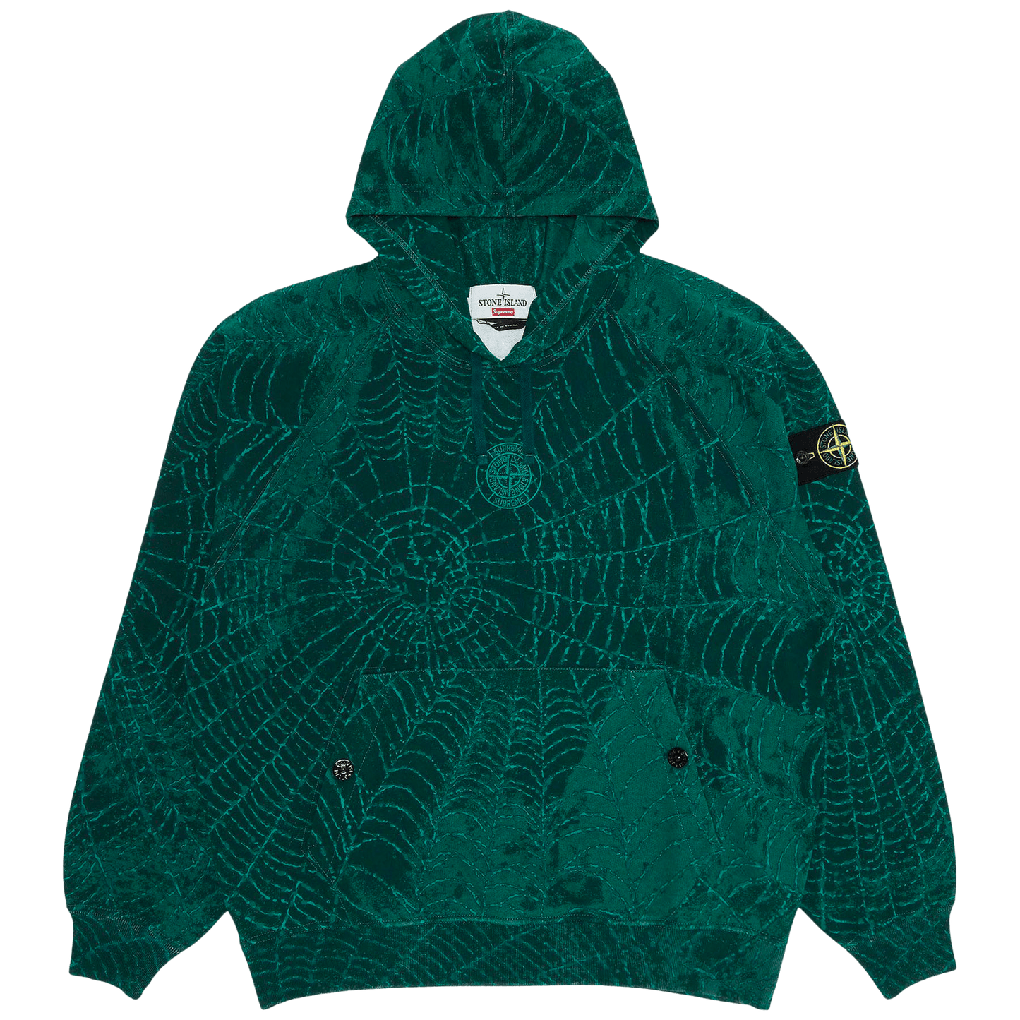 Supreme x Stone Island Hooded Sweatshirt 'Dark Green' - Kick Game