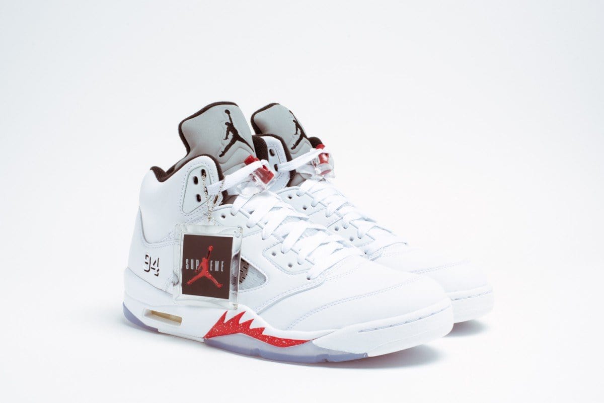 AIR JORDAN 5 RETRO SUPREME "SUPREME" WHITE - Kick Game