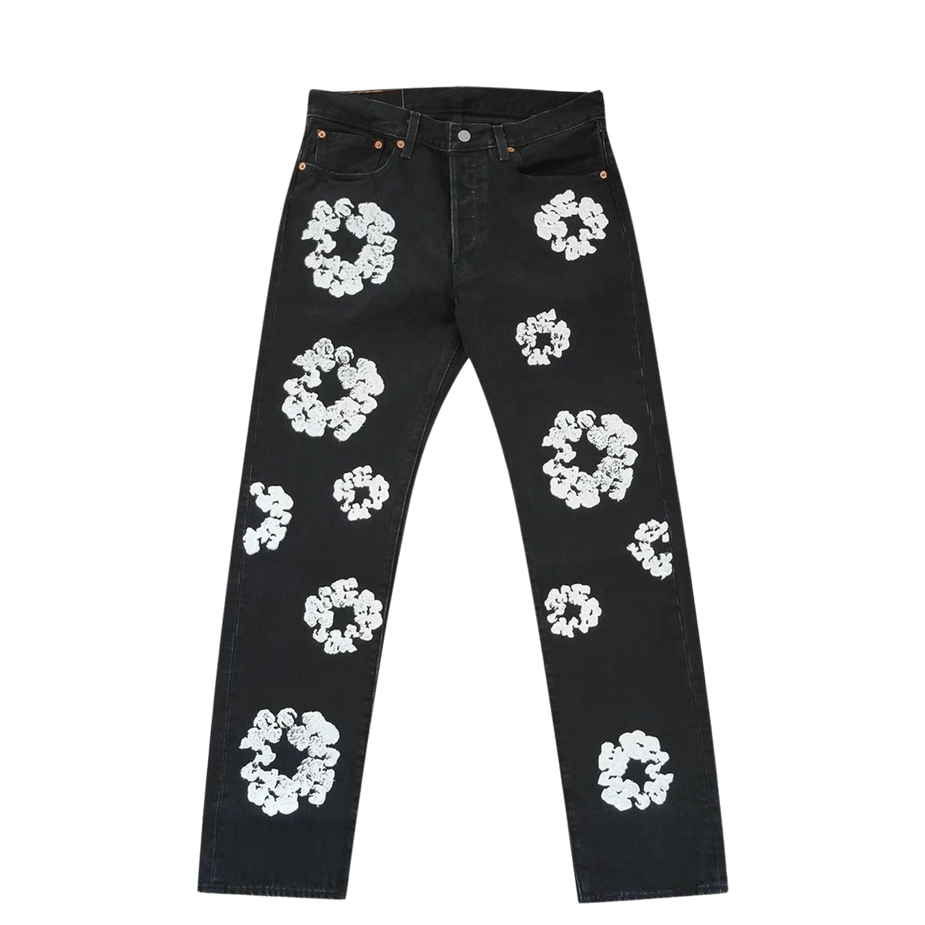 Denim Tears X Levi's Cotton Wreath Jeans 'Black' - Kick Game