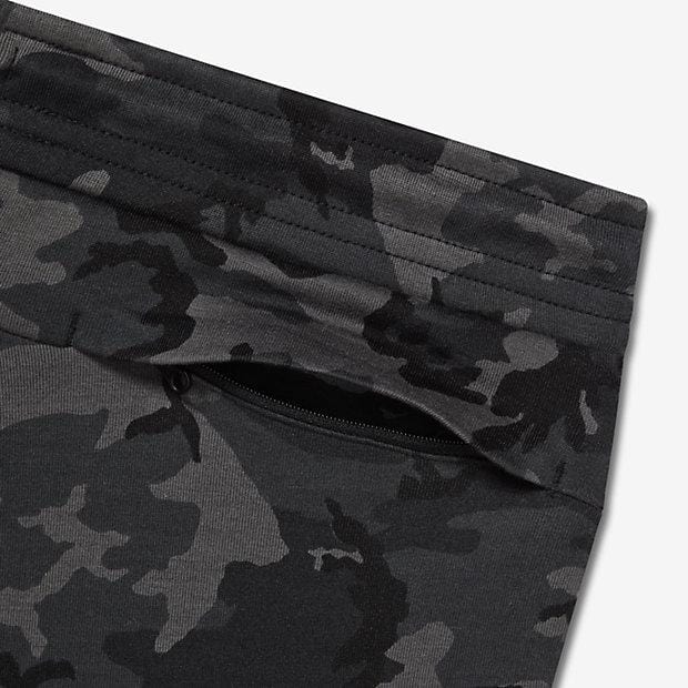 NIKE TECH FLEECE CAMO MEN'S TROUSERS - Medium Ash Black - Kick Game