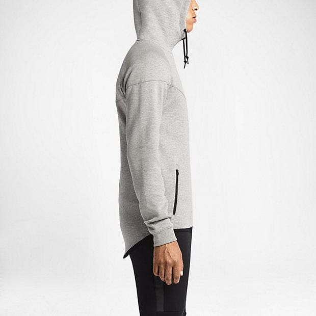 NIKE TECH FLEECE WINDRUNNER MEN'S HOODIE - Medium Grey-Black - Kick Game
