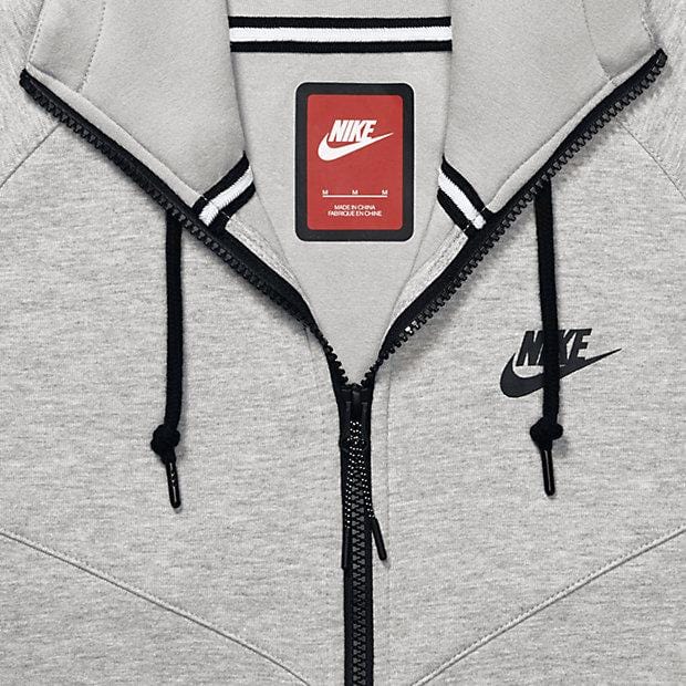 NIKE TECH FLEECE WINDRUNNER MEN'S HOODIE - Medium Grey-Black - Kick Game