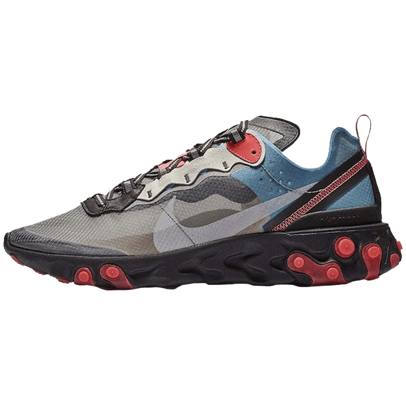 Nike React Element 87 Grey Blue Red Kick Game