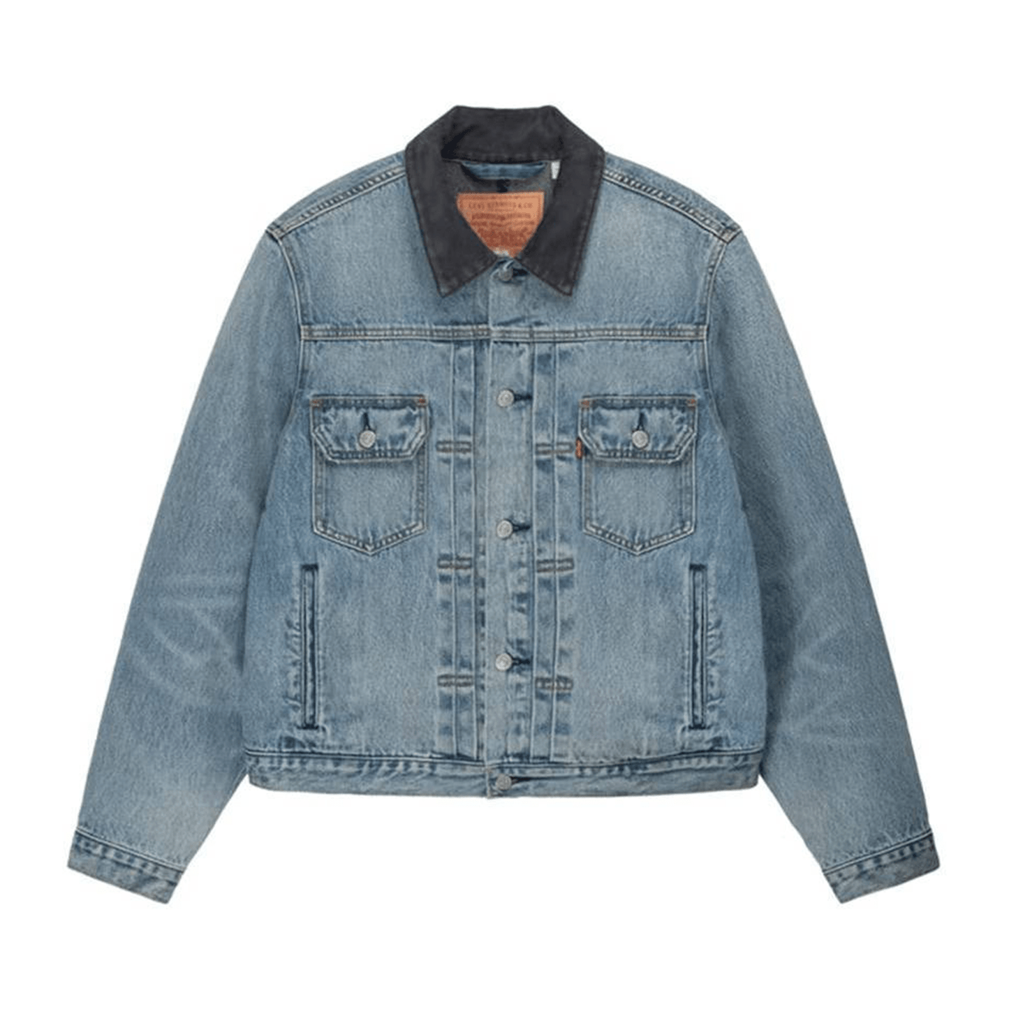 Stussy x Levi's Embossed Trucker Jacket 'Indigo' - Kick Game