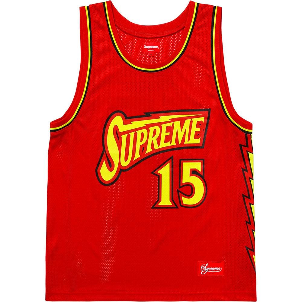Supreme Bolt Basketball Jersey Red - Kick Game