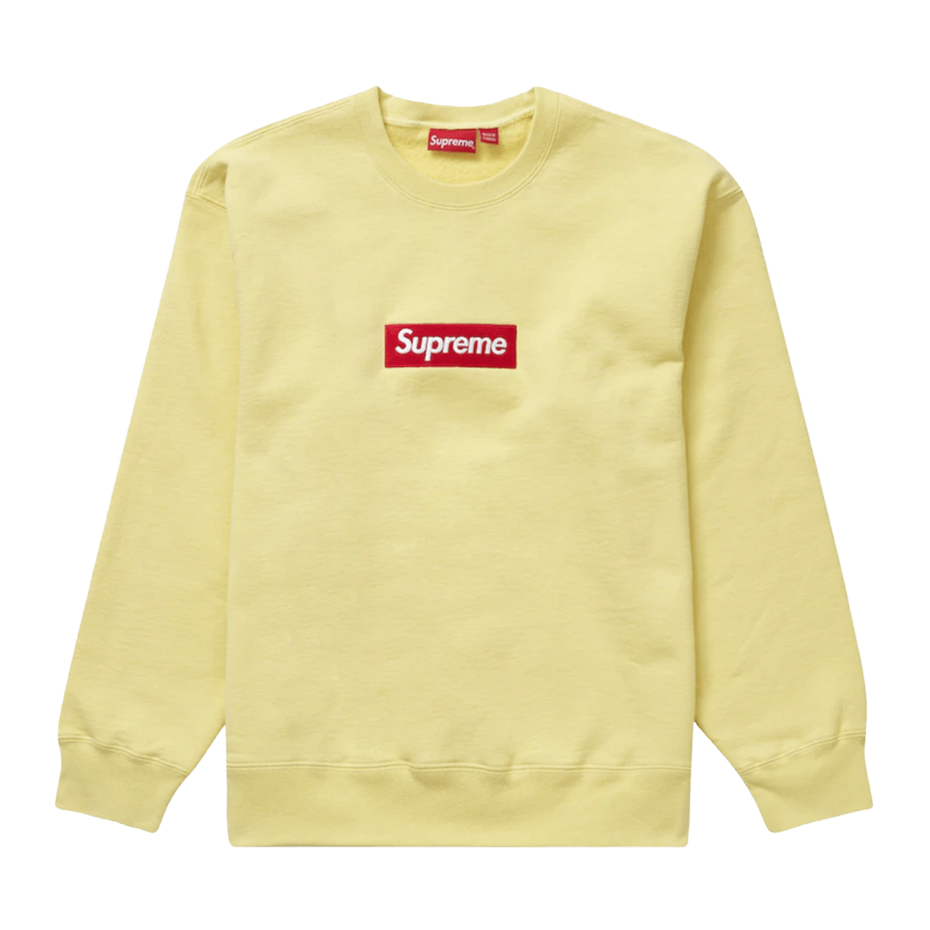 Supreme Box Logo Crewneck 'Pale Yellow' (FW22) - Kick Game