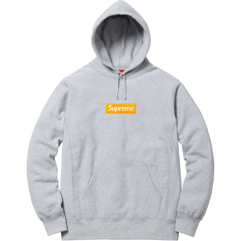 Supreme Box Logo Hooded Sweatshirt (FW17) Heather Grey - Kick Game