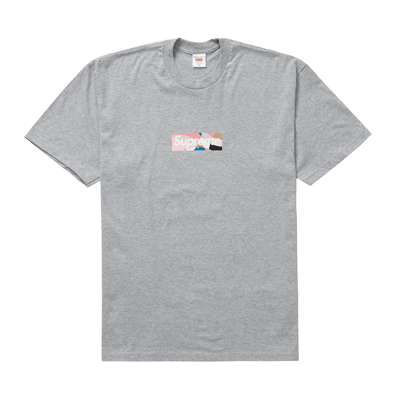 Supreme x Emilio Pucci Box Logo Tee 'Heather Grey/Dusty Pink